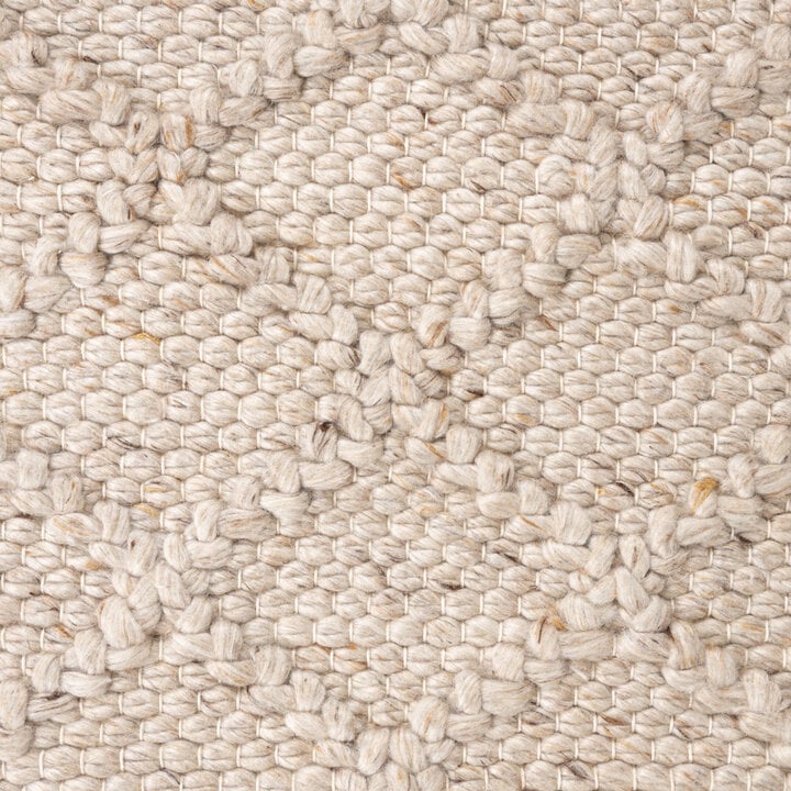 Vävd Matta I Ull - Knit Beige - 3