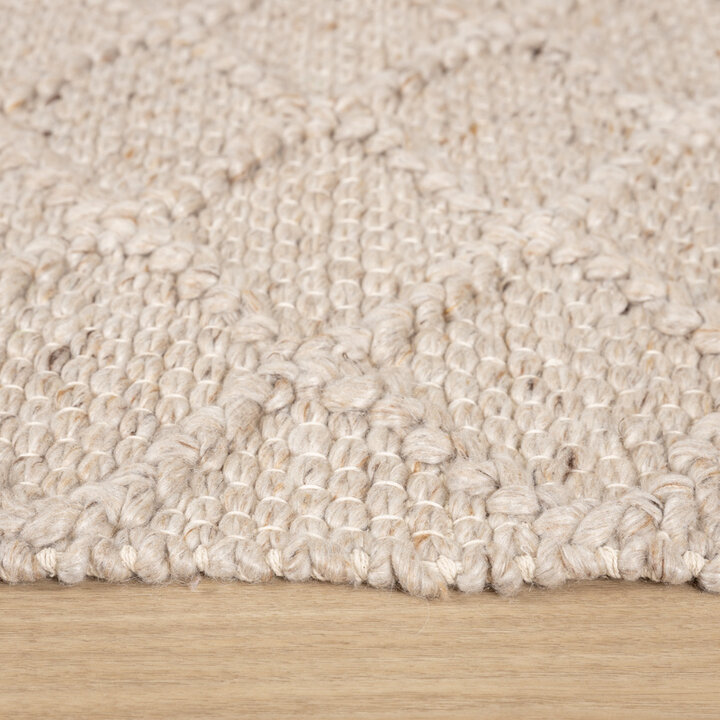 Vävd Matta I Ull - Knit Beige - 7
