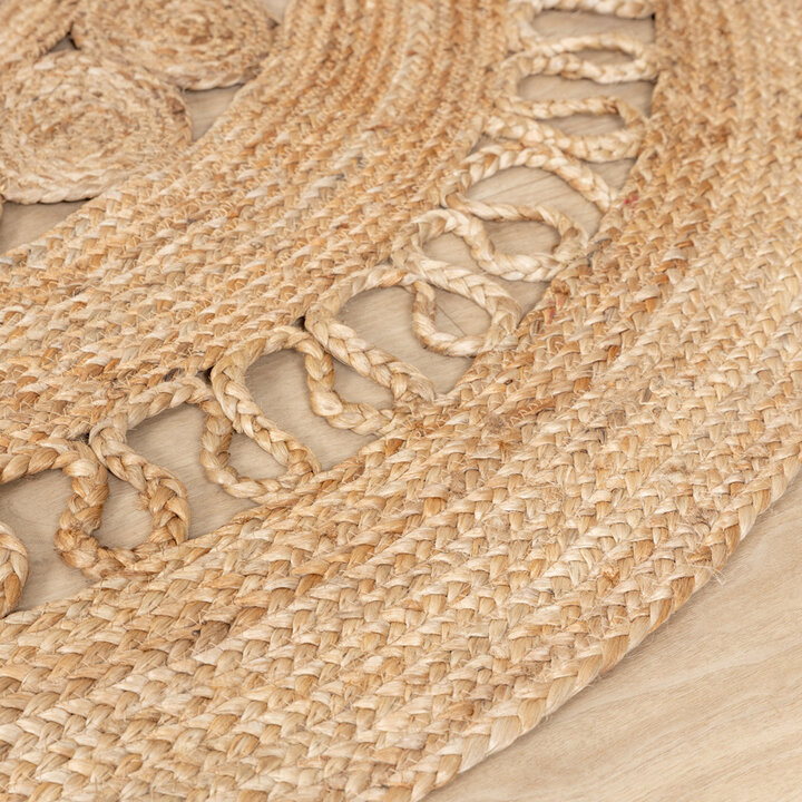 Jute Matta - Fair Rotting Rund Natur - 4