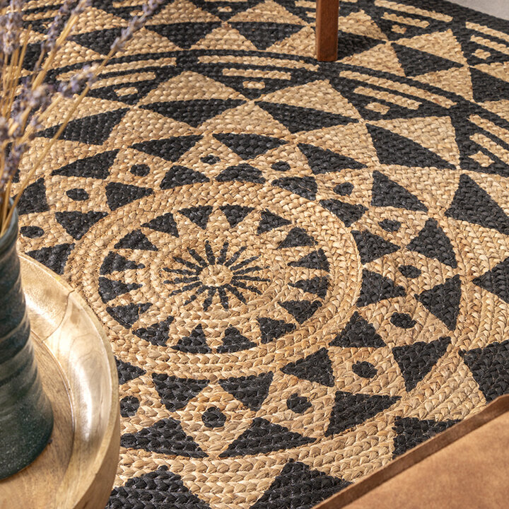 Rund Jute Matta - Henna Maya Natur - 2