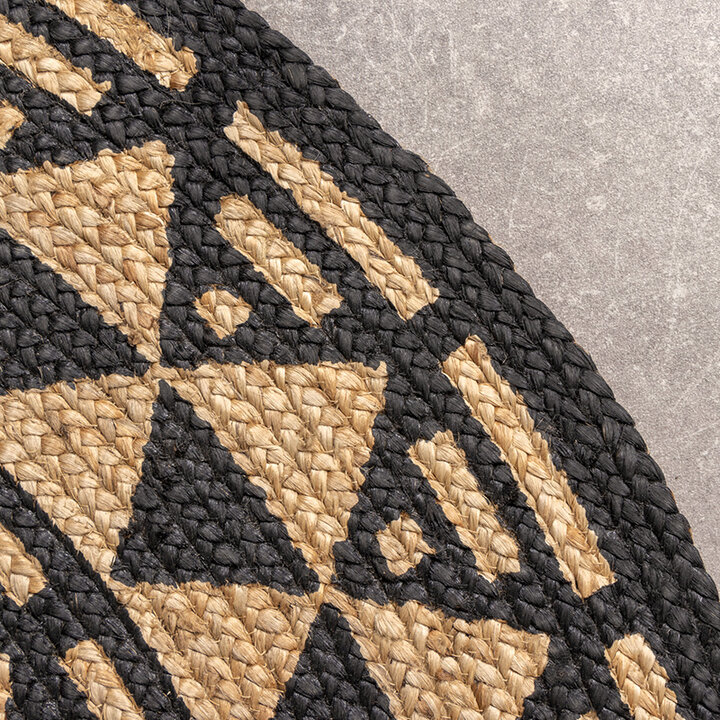 Rund Jute Matta - Henna Maya Natur - 3