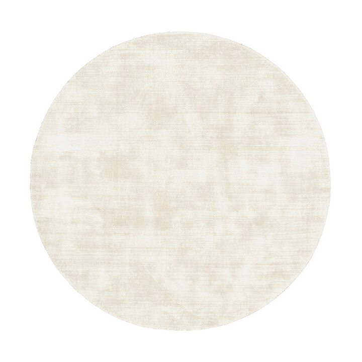 Rund Viskosmatta - Pearl Gräddvit - 1