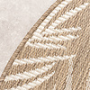 Rund Utomhusmatta - Malta Leaves Natur - thumbnail 4