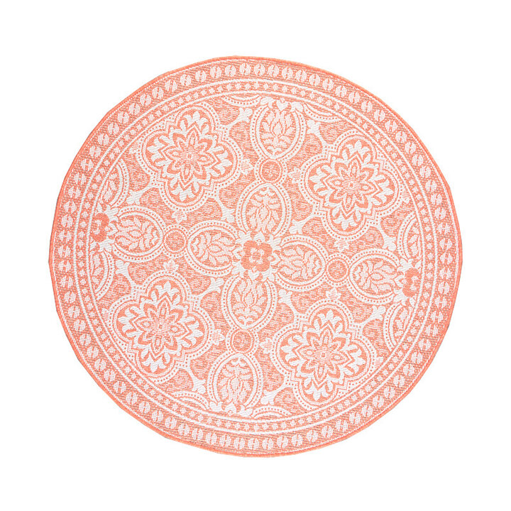 Rund Utomhusmatta - Summer Oriental Rosa - 1