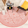 Rund Utomhusmatta - Summer Oriental Rosa - thumbnail 3