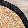 Jute Matta - Fair Rund Natur/Svart - thumbnail 5