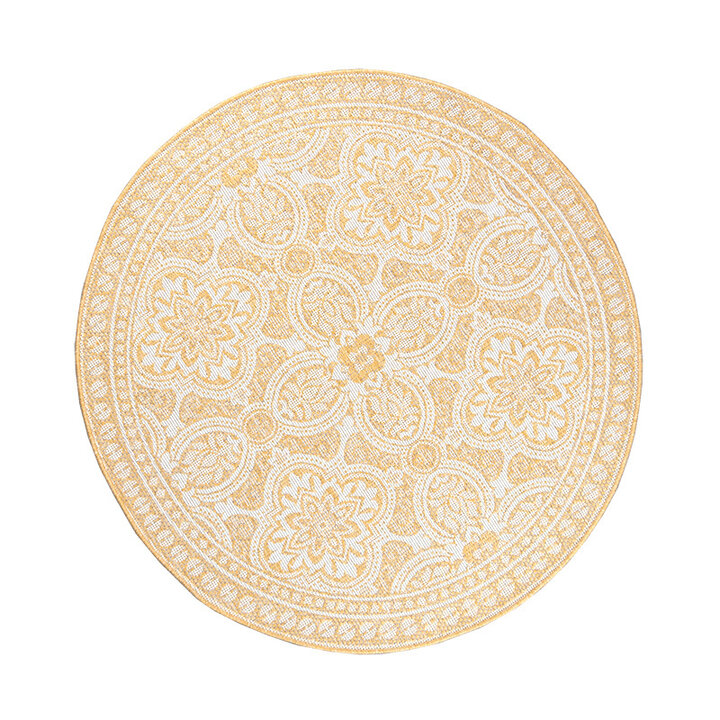 Rund Utomhusmatta - Summer Oriental Gul - 1