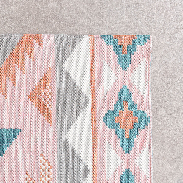 Bohemisk Utomhusmatta - Vedra Aztec Rosa - 4