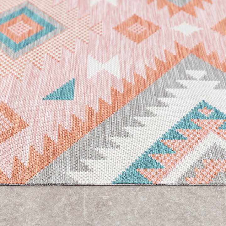 Bohemisk Utomhusmatta - Vedra Aztec Rosa - 5