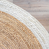 Jute Matta - Fair Rund Natur/Vit - thumbnail 5