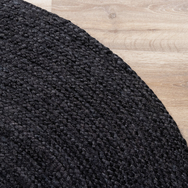 Jute Matta - Fair Rund Svart - 4