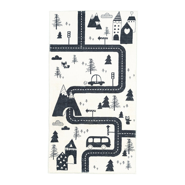 Bilmatta för barn – Dex Trail Svart - 1