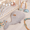 Barnmatta - Huggy Whale Grå - thumbnail