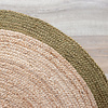 Jute Matta - Fair Rund Natur/Grönt - thumbnail 5