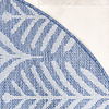 Rund Utomhusmatta - Summer Leaves Blå - thumbnail 5