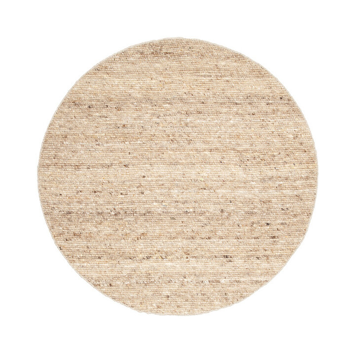 Rund Ullmatta - Feline Taupe/Melerad - 1