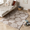 Barnrumsmatta - Bowie Flower Taupe - thumbnail