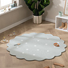 Rund Matta För Barnrum - Cloudy Dots Mintgrön - thumbnail 2