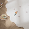 Rund Matta För Barnrum - Cloudy Dots Vit - thumbnail 2