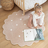 Rund Matta För Barnrum - Cloudy Dots Beige - thumbnail