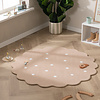 Rund Matta För Barnrum - Cloudy Dots Beige - thumbnail 2