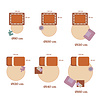 Rund Matta För Barnrum - Cloudy Dots Beige - thumbnail 8