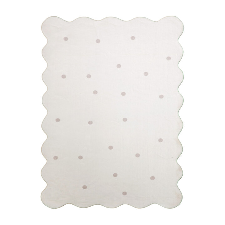 Barnrumsmatta - Cloudy Dots Vit - 1