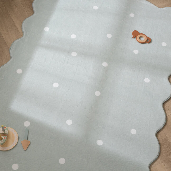 Barnrumsmatta - Cloudy Dots Mintgrön - 2