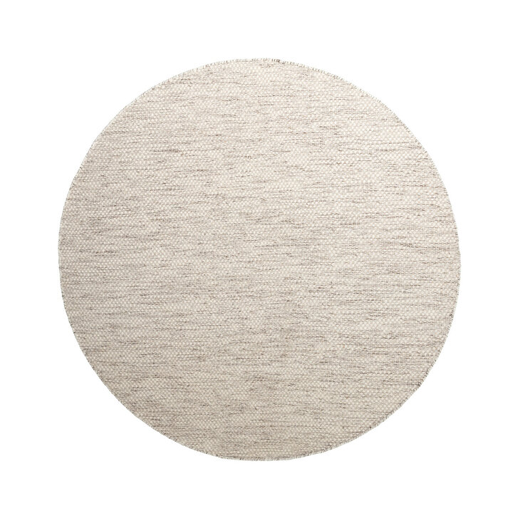 Rund Ullmatta - Bliss Beige/Melerad - 1