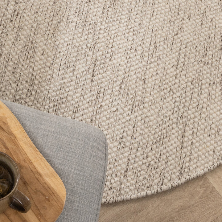 Rund Ullmatta - Bliss Beige/Melerad - 3
