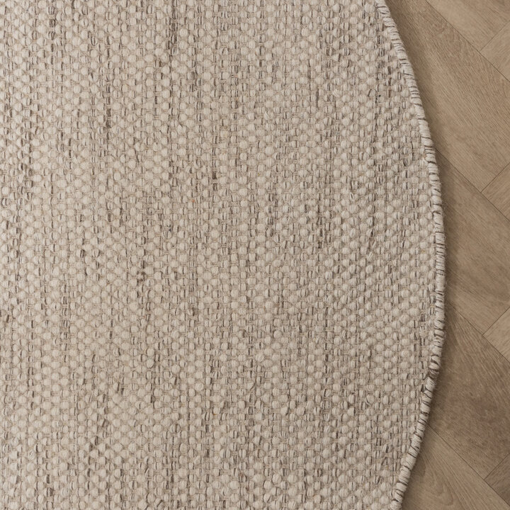 Rund Ullmatta - Bliss Beige/Melerad - 5