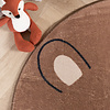 Rund Tvättbar Barnmatta - Sammy Bear Brun - thumbnail 2
