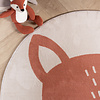 Rund Tvättbar Barnmatta - Sammy Fox Orange - thumbnail 2
