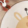 Rund Tvättbar Barnmatta - Sammy Giraffe Gul - thumbnail 2
