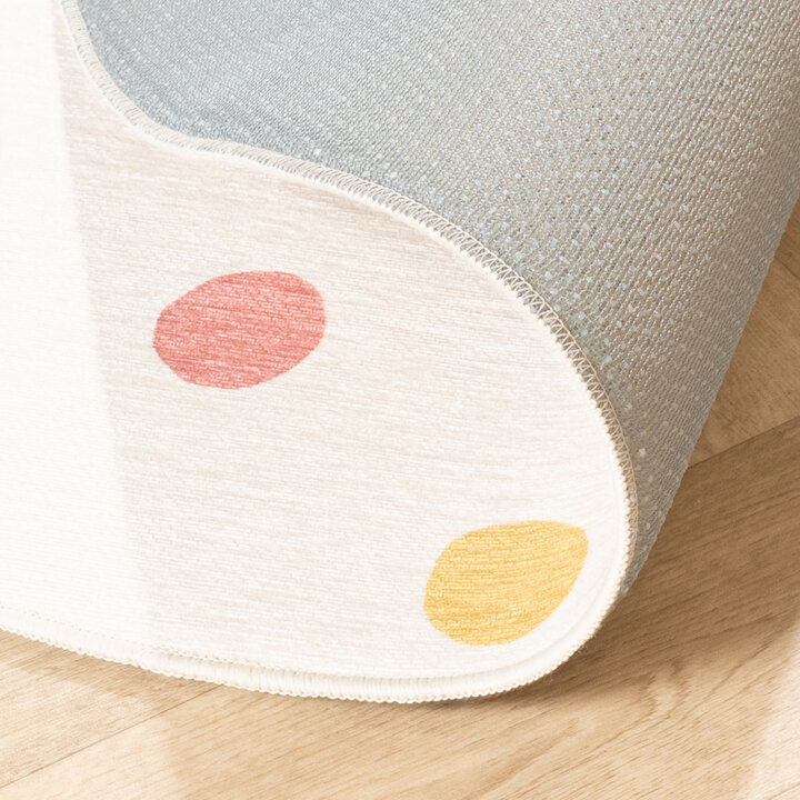 Rund Tvättbar Barnmatta - Evi Confetti Flerfärgad - 6