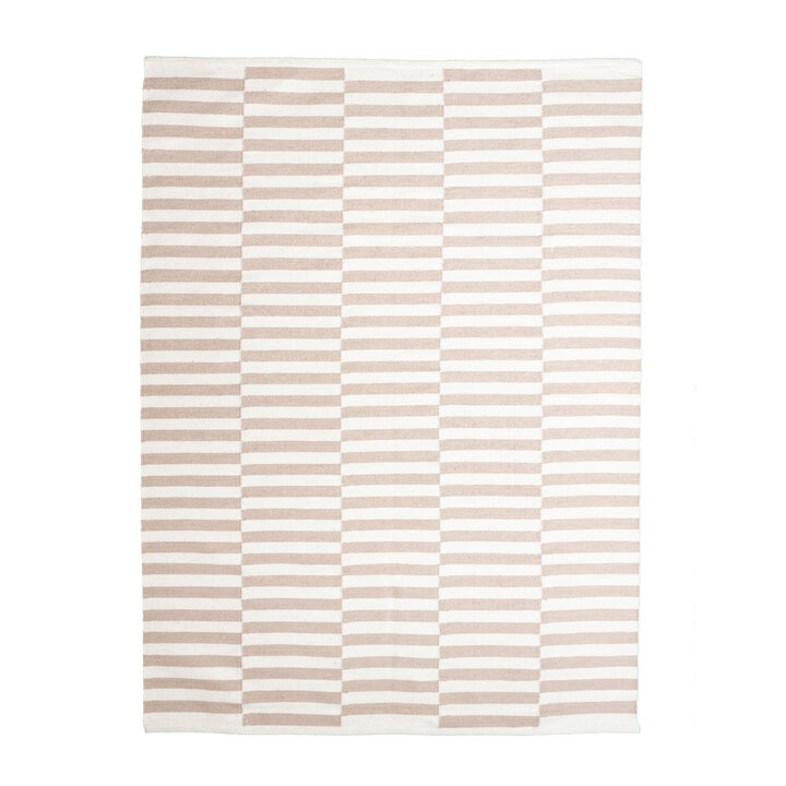Randig Modern Matta - Dazzle Blocks Beige/Vit - 1
