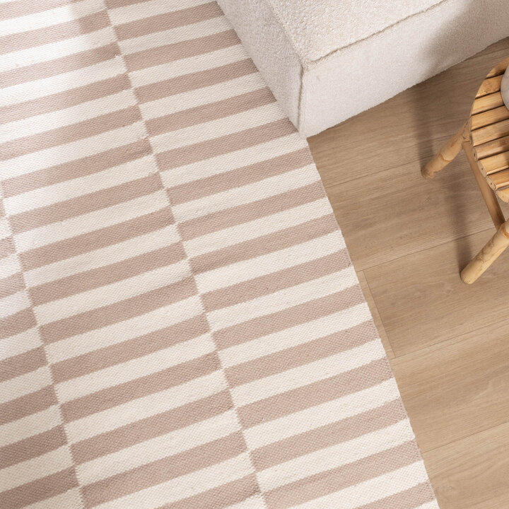 Randig Modern Matta - Dazzle Blocks Beige/Vit - 3
