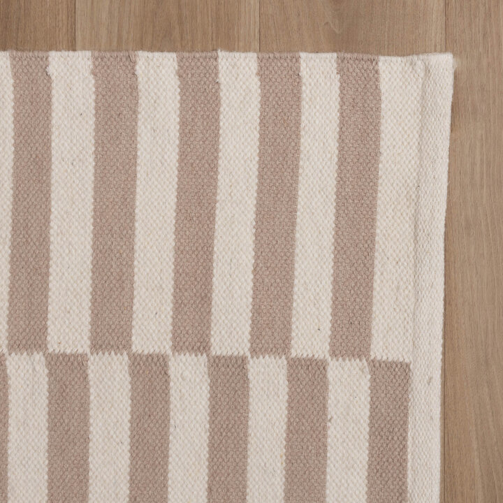 Randig Modern Matta - Dazzle Blocks Beige/Vit - 5
