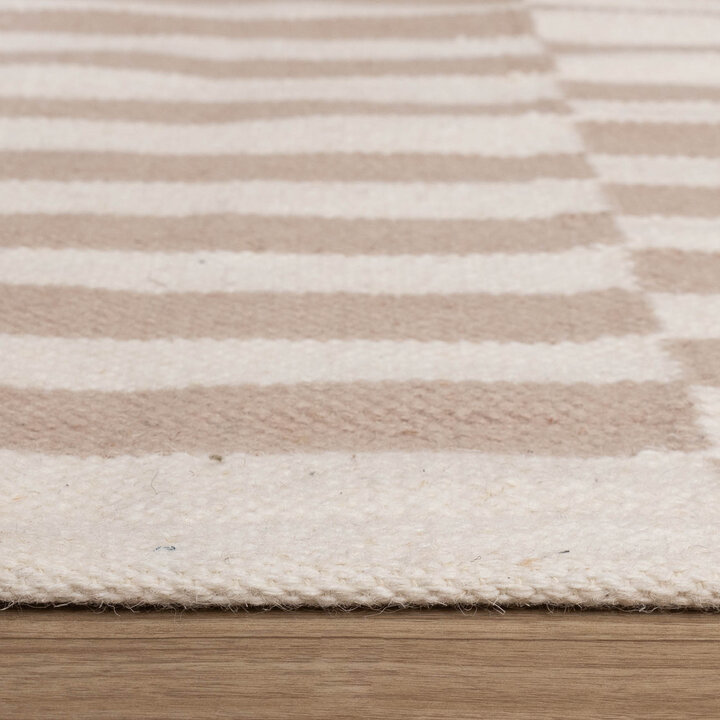Randig Modern Matta - Dazzle Blocks Beige/Vit - 6
