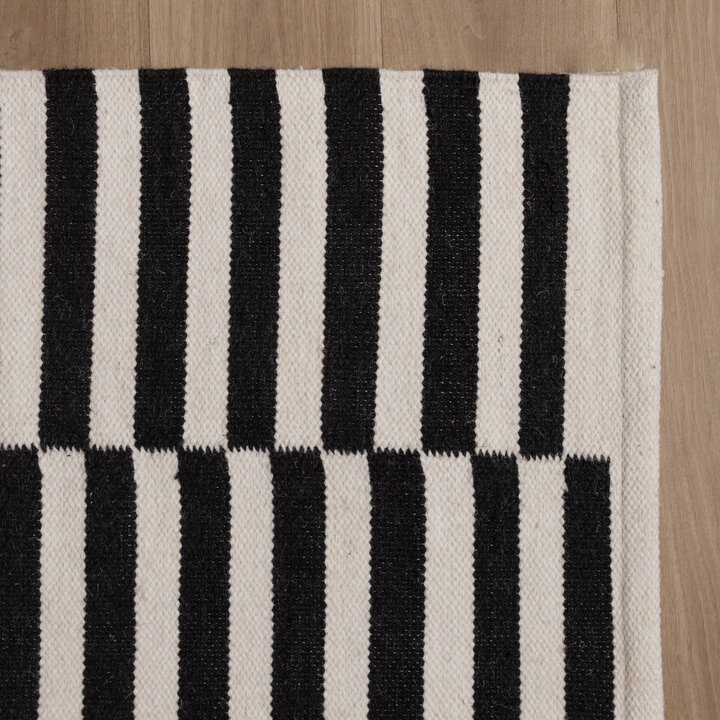 Randig Modern Matta - Dazzle Blocks Svart/Vit - 5