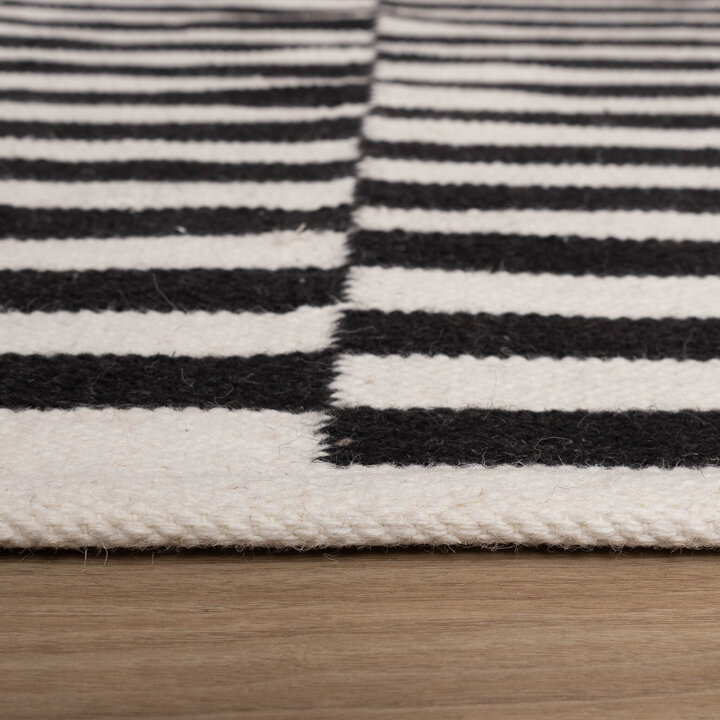 Randig Modern Matta - Dazzle Blocks Svart/Vit - 6