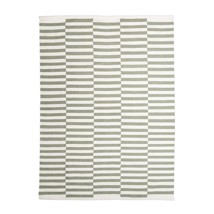 Randig Modern Matta - Dazzle Blocks Grön/Vit - 1