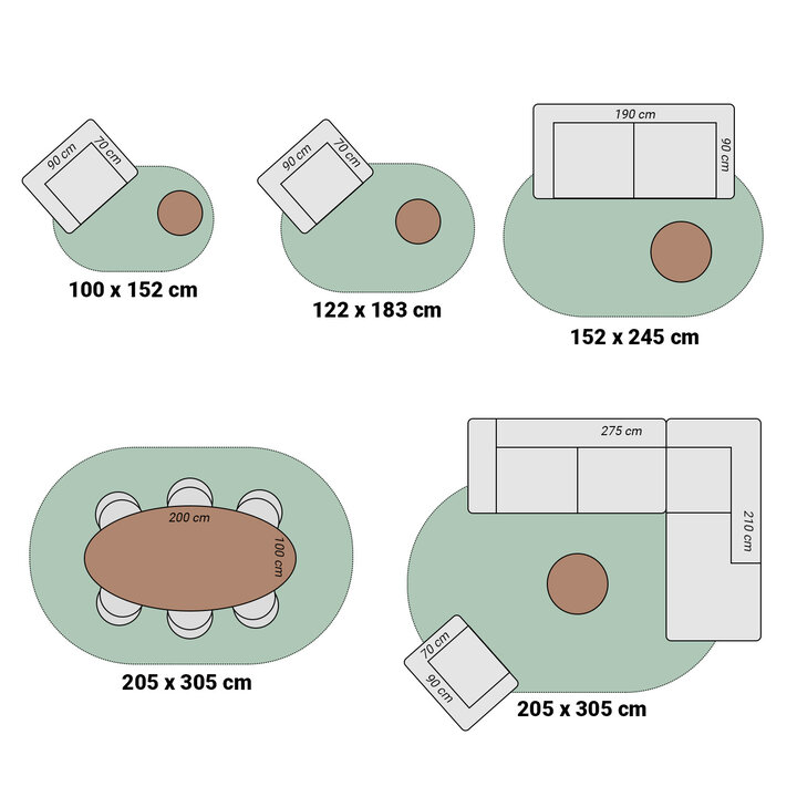 Oval Utomhusmatta - Bali Beige - 8