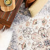 Rund Vintage Utomhusmatta - Santo Mandala Blå/Grå - thumbnail 3