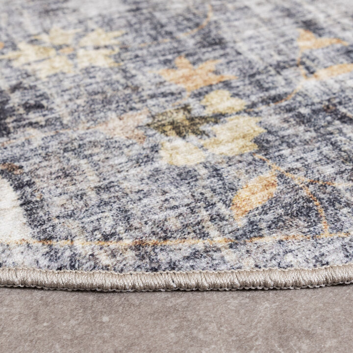 Rund Vintage Utomhusmatta - Santo Mandala Blå/Grå - 6