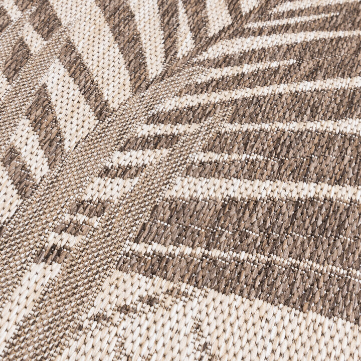 Rund Utomhusmatta - Tiga Palm Taupe - 3