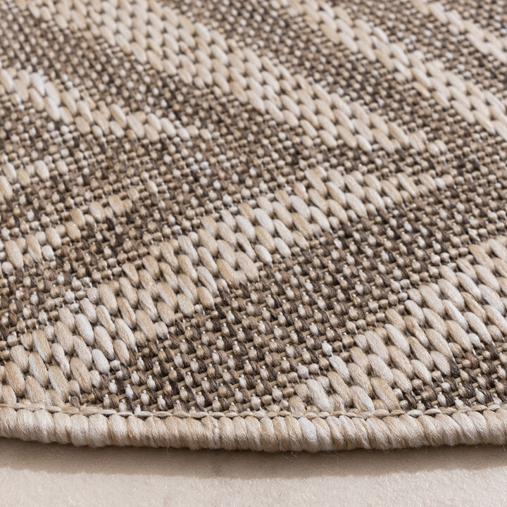 Rund Utomhusmatta - Tiga Palm Taupe - 5