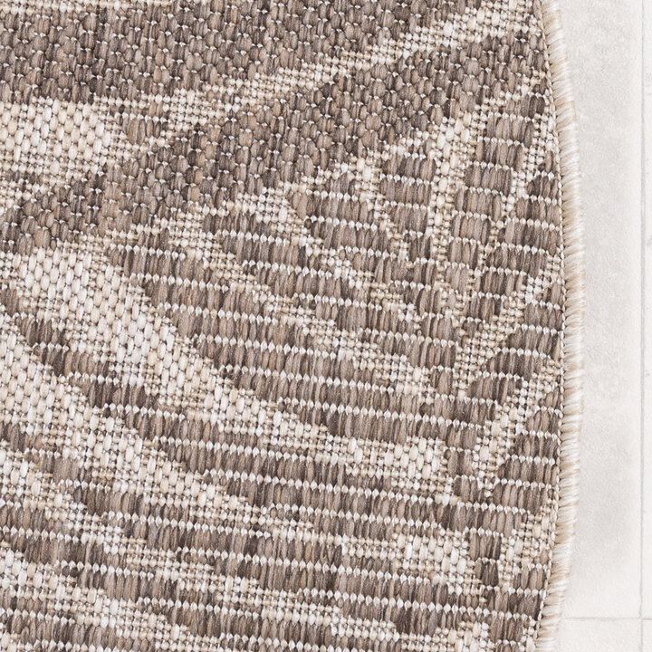 Rund Utomhusmatta - Tiga Edge Taupe - 4