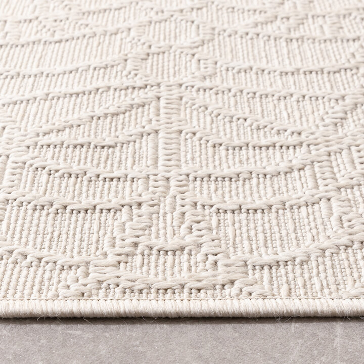 In- Och Utomhusmatta - Dunes Mandala Gräddvit - 5