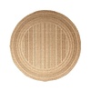 Rund Utomhusmatta I Jute - Mavi Stripes Gräddvit/Brun - thumbnail 1
